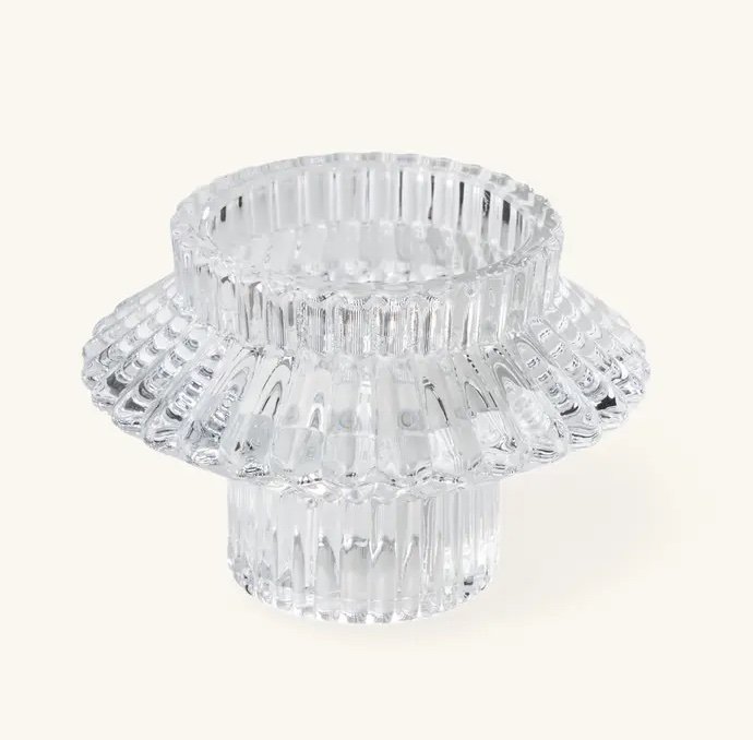 Bougeoir apothicaire reversible transparent