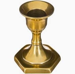 Bougeoir bas doré