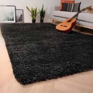 Tapis Shaggy noir