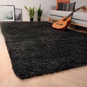 Tapis Shaggy noir
