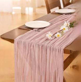 Chemin de table rose poudré