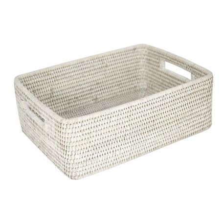 Corbeille blanche en osier