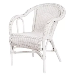 Fauteuil en rotin blanc