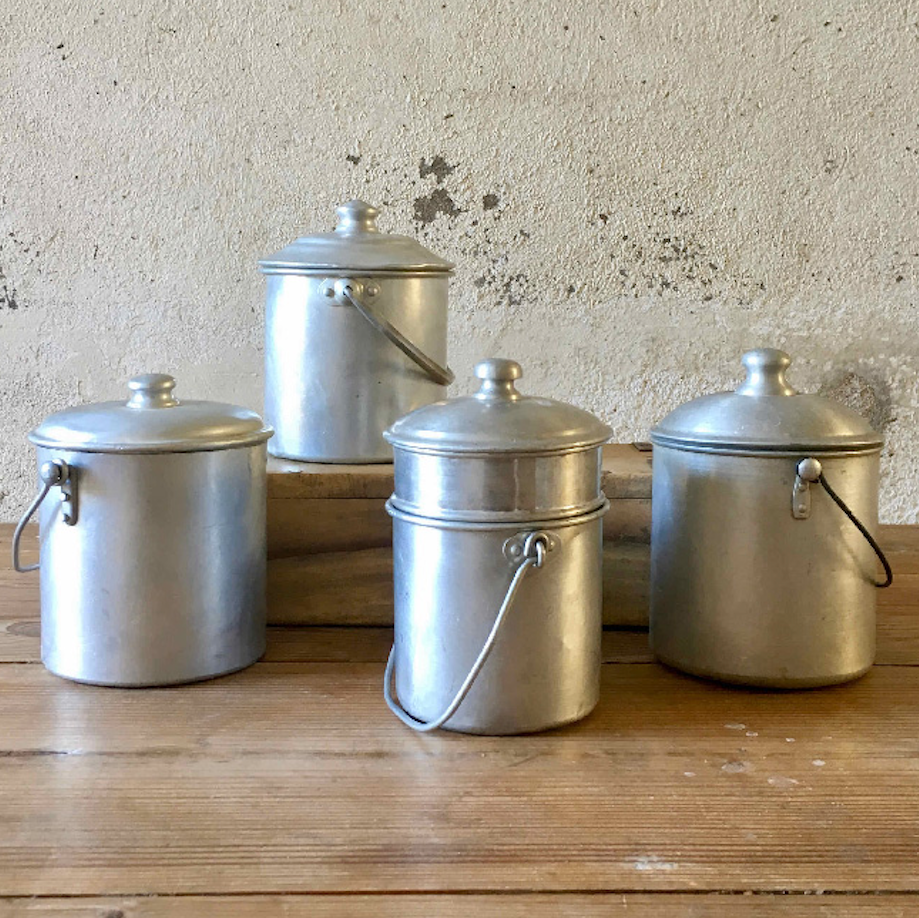 Pot de cantine en zinc