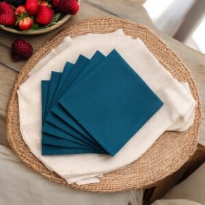 Serviette bleue en coton