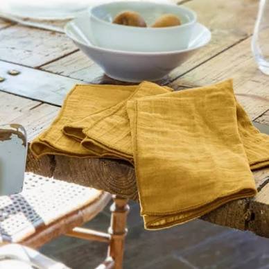 Serviette safran en coton