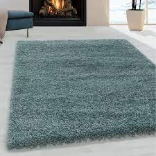 Tapis Shaggy bleu