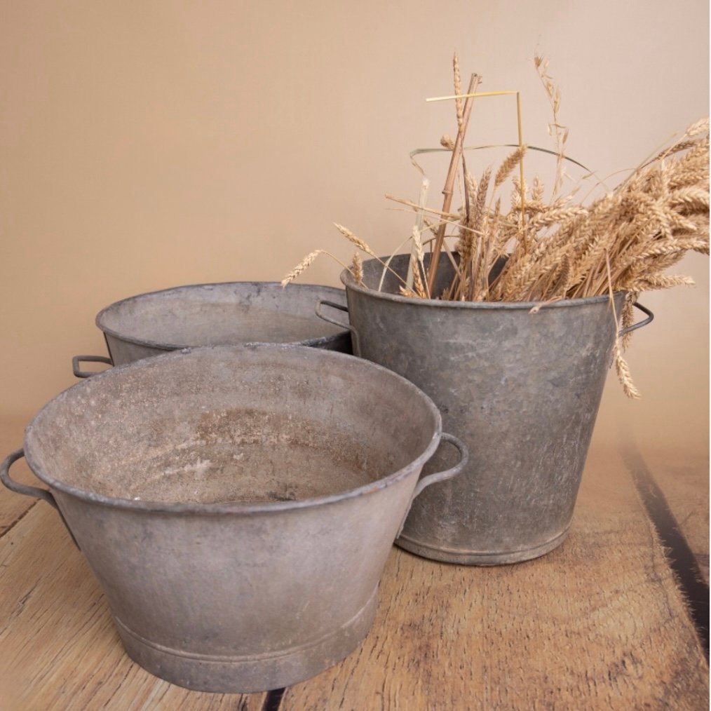 Bassine/Seau/Arrosoir en zinc